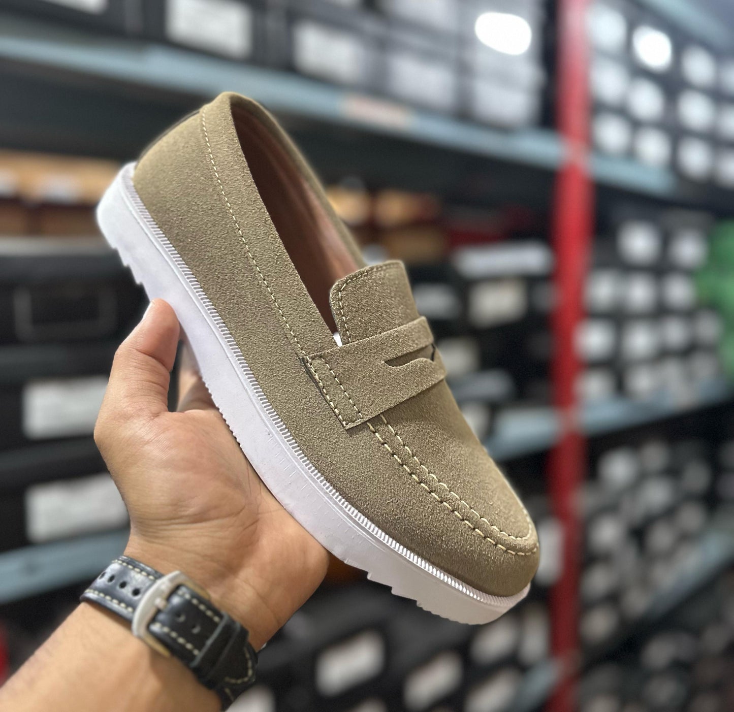 Suede Handmade Loafer for Men