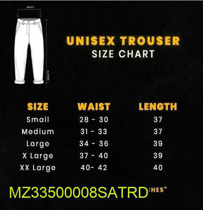 1 Pc Men's Stitched Cotton Jersey Plain Trouser