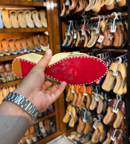 Pearl Luxe Leather Khussa