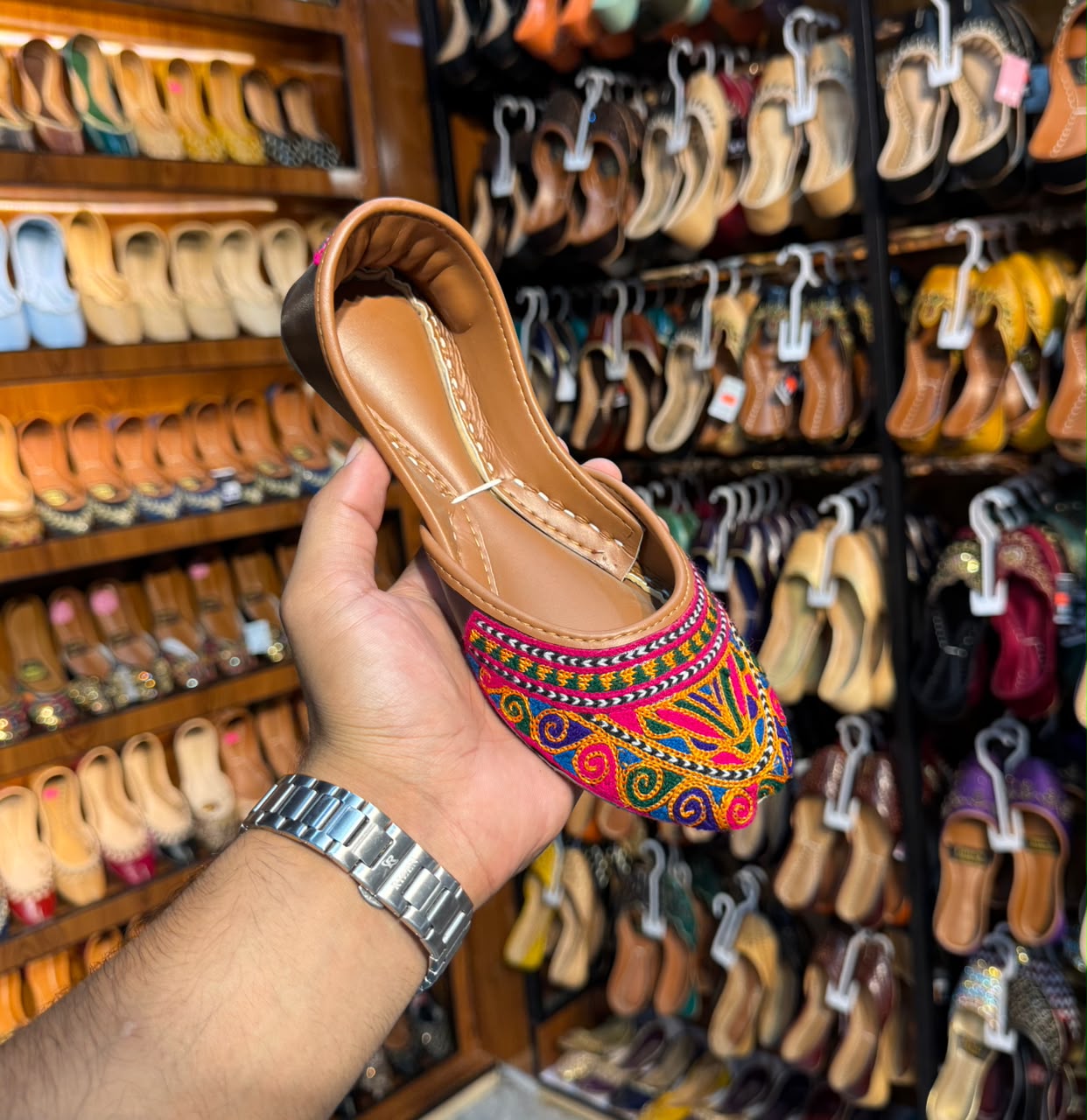 Ruby Artisan Embroidered Khussa