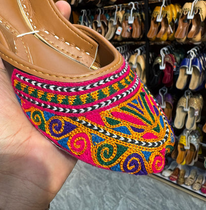 Ruby Artisan Embroidered Khussa