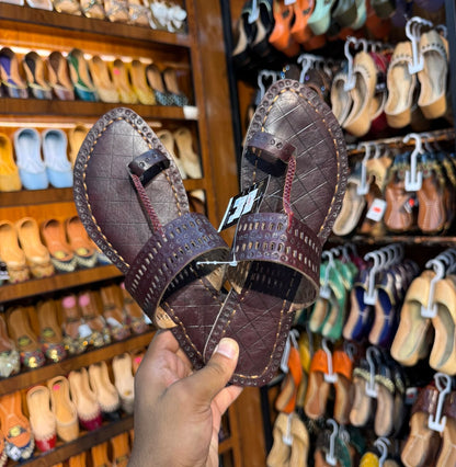 Classic Espresso Kolhapuri Sandal
