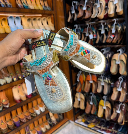 Multi pearls Slippers