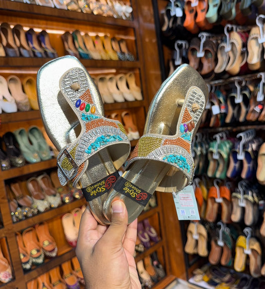 Multi pearls Slippers