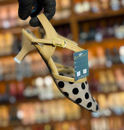 Polka Charm Slingback Heels