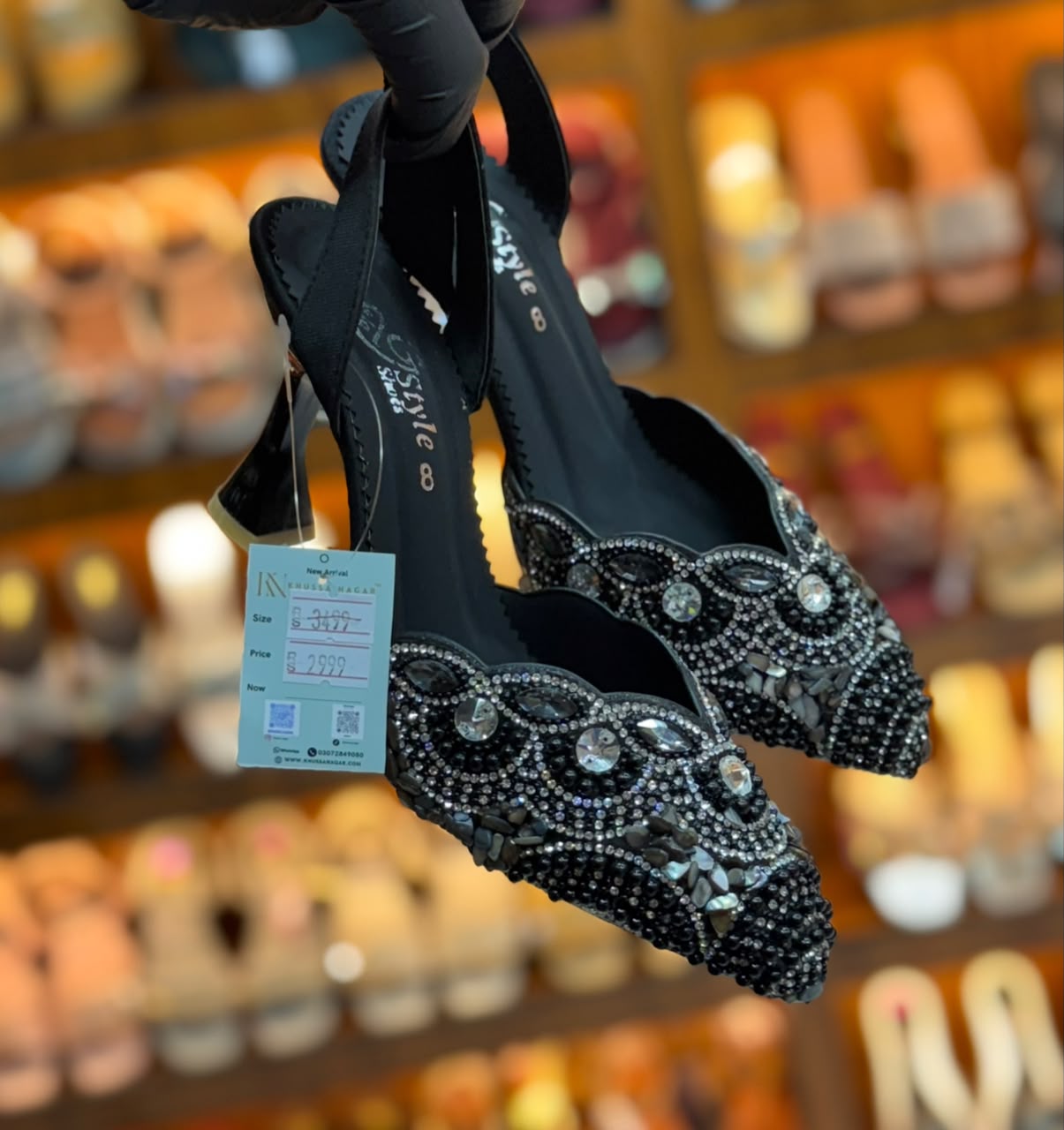 Glam Crystal Slingback Heels