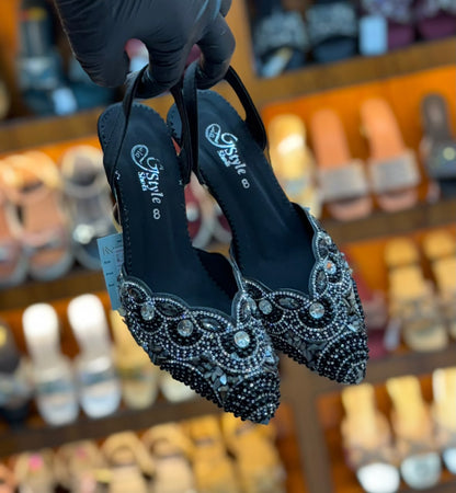 Glam Crystal Slingback Heels