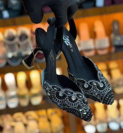 Glam Crystal Slingback Heels