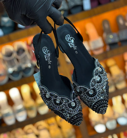 Glam Crystal Slingback Heels