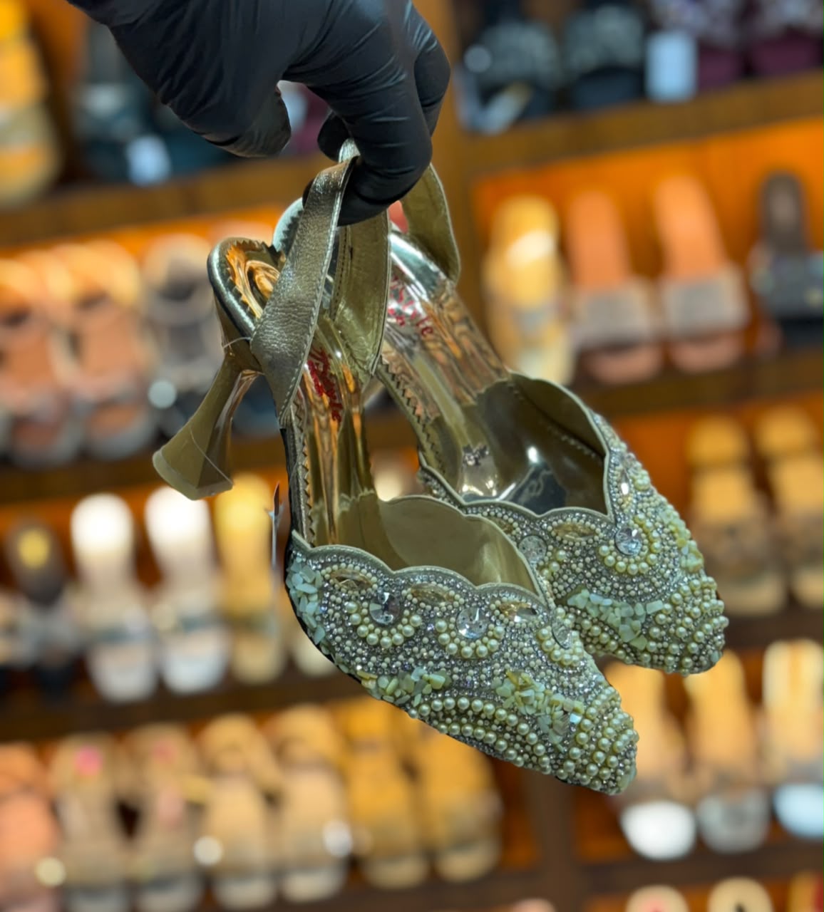Glam Crystal Slingback Heels