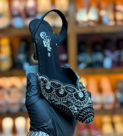 Glam Crystal Slingback Heels