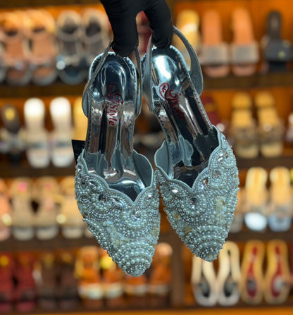 Glam Crystal Slingback Heels