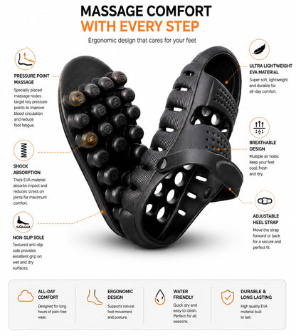 Therapy massage clogs
